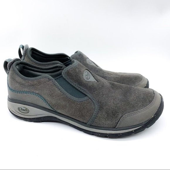 Chaco Shoes - CHACO gray suede slip on shoes, 11.